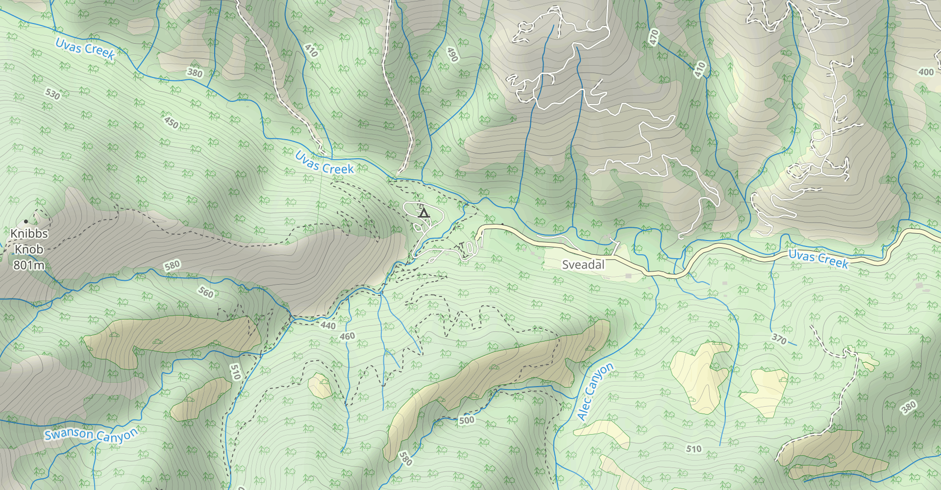 Nibbs Knob, Waterfall Loop, Contour Trail and Triple Falls
