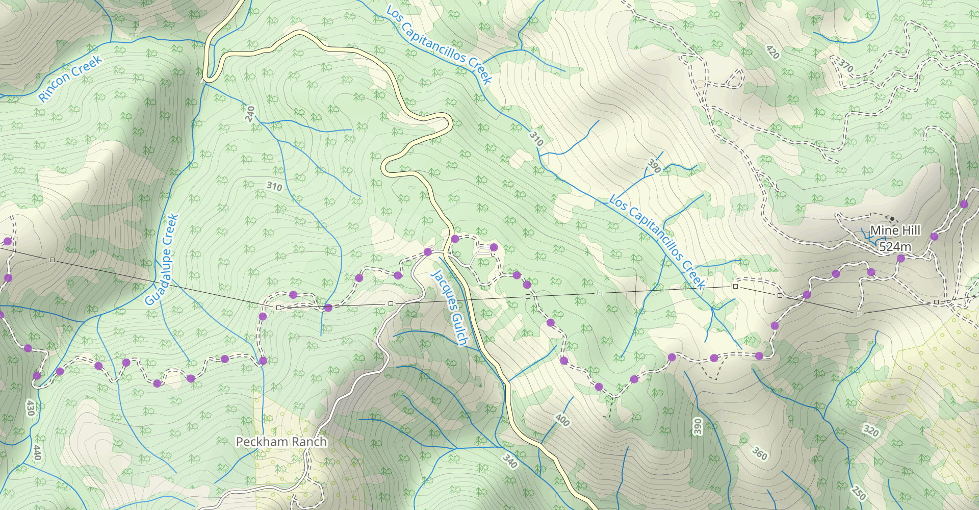 Wood Road, Castillero Trail, Mine Trail Loop