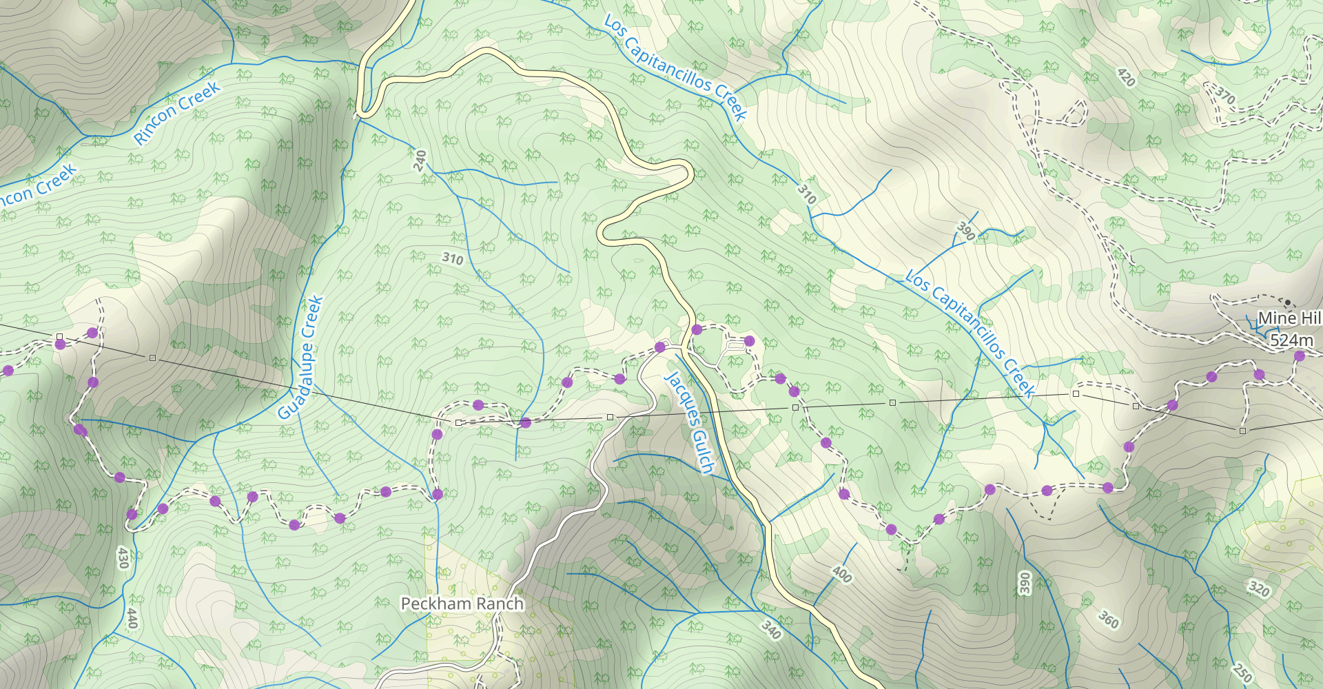 Mount Umunhum Trail via Woods Trail