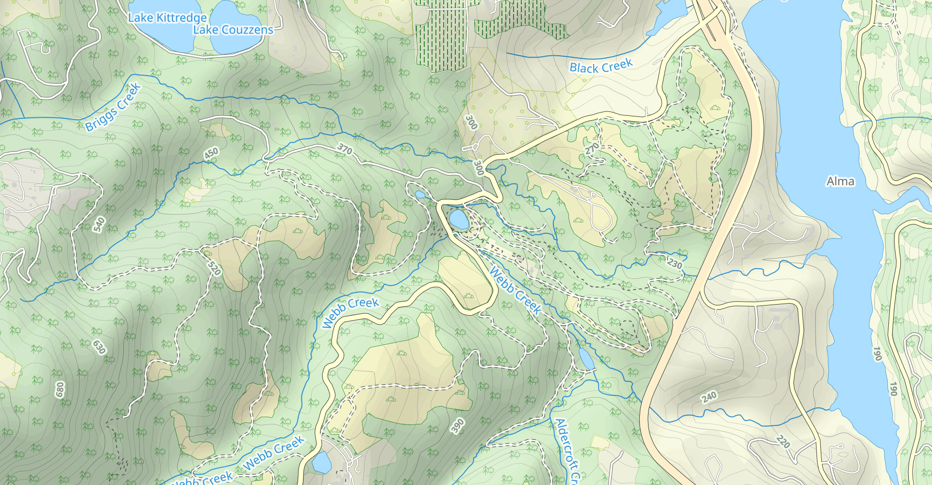 Bear Creek Summit via Madrone Knoll Trail and Alma Trail