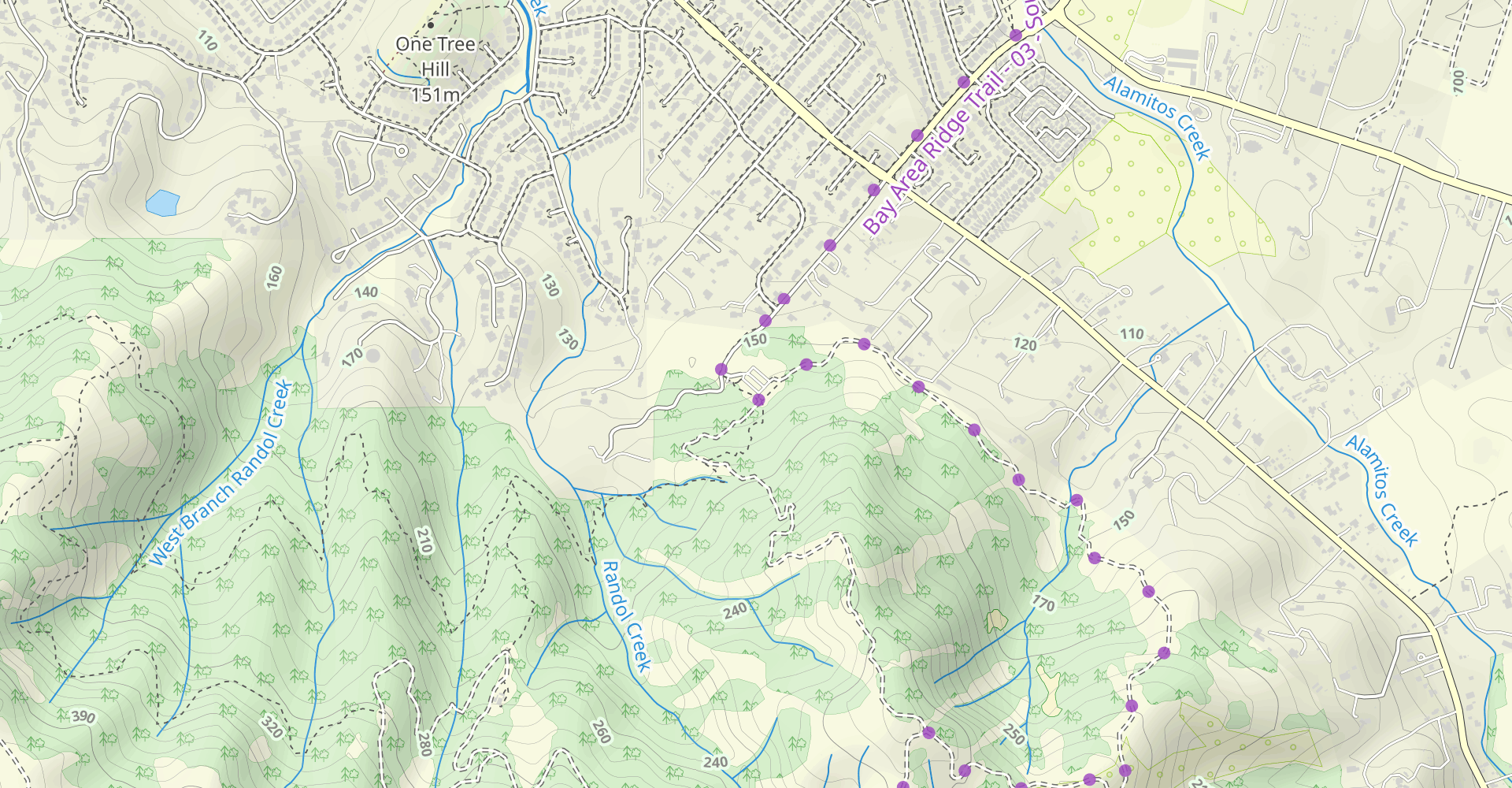 Hacienda, Randol, and Buena Vista Trail Loop