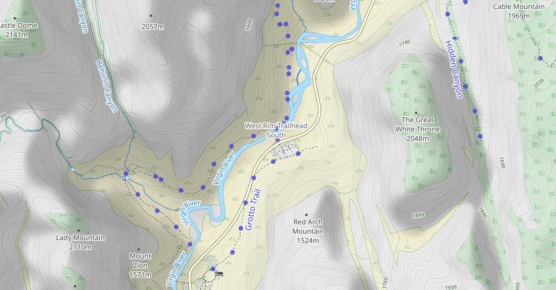 Kayenta Trail to the Emerald Pools