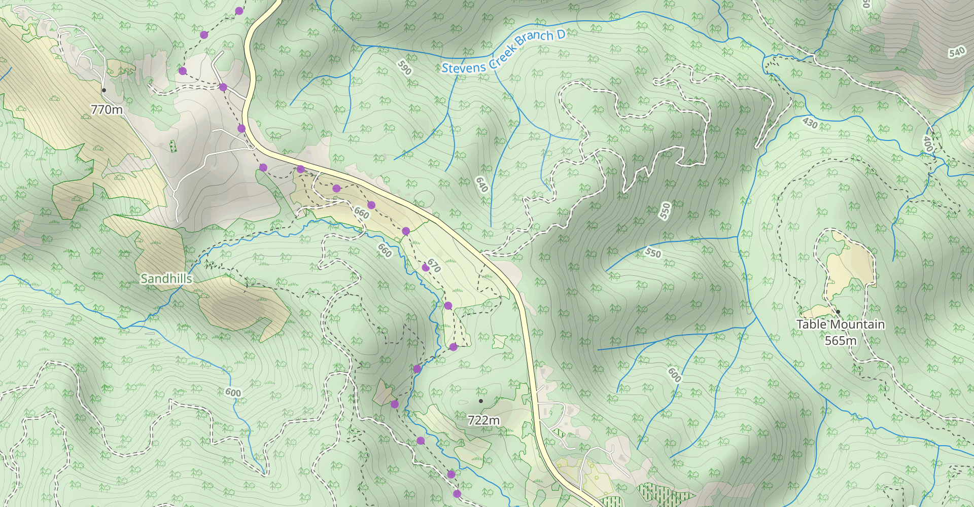 Grizzly Flat Trail and Canyon Trail to Monte Bello Open Space