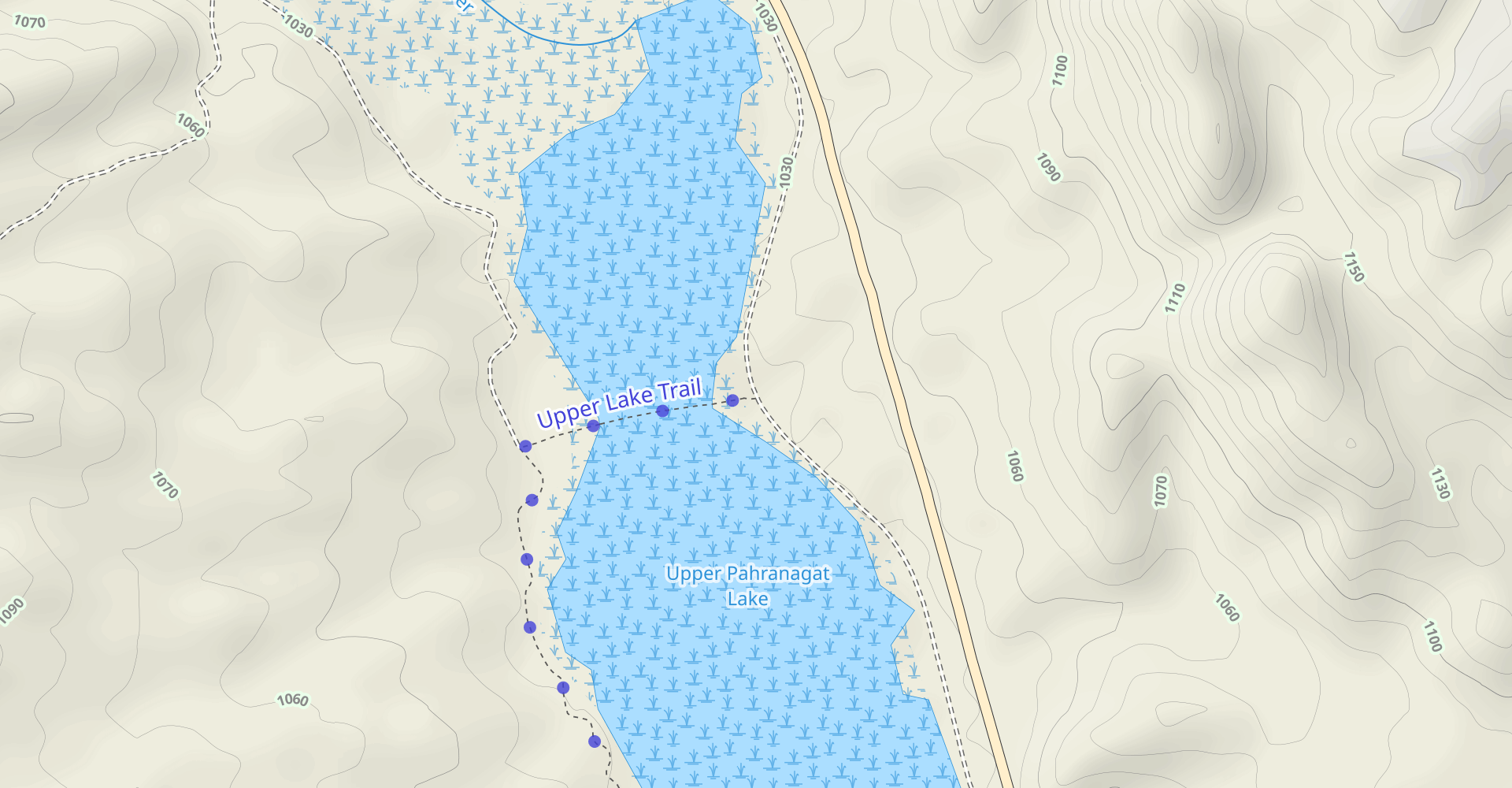 Pahranagat Lake (upper) spillway walk
