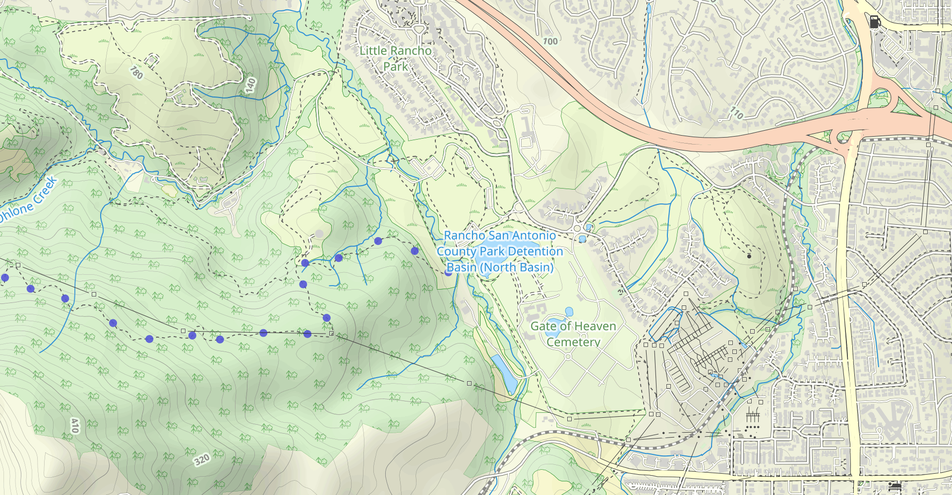 Lower Meadow, High Meadow, Upper Wildcat and PG&E Trail Loop