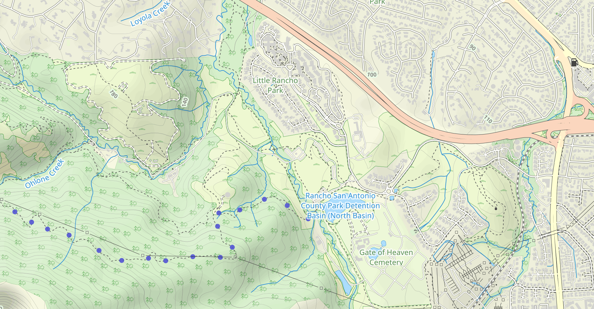 PG&E, Wildcat Loop, and Lower Meadow Trail