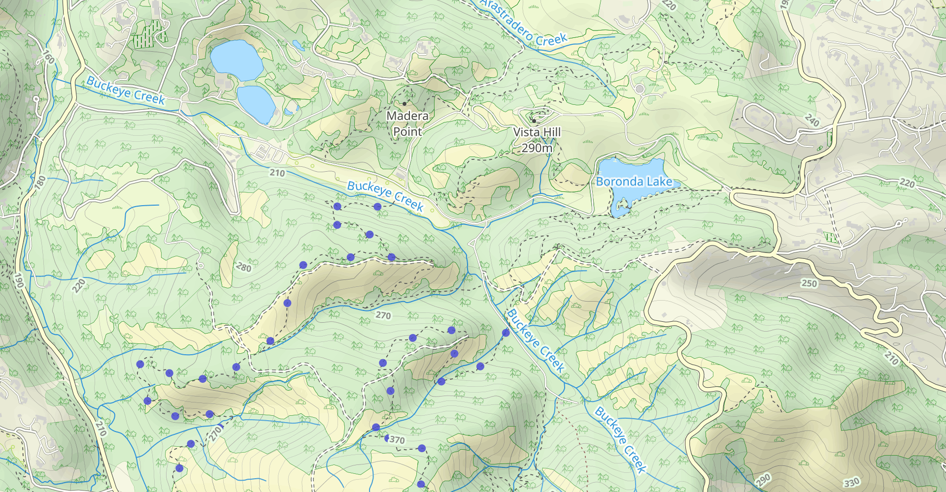 Los Trancos, Trappers Fire Road and Steep Hollow Loop