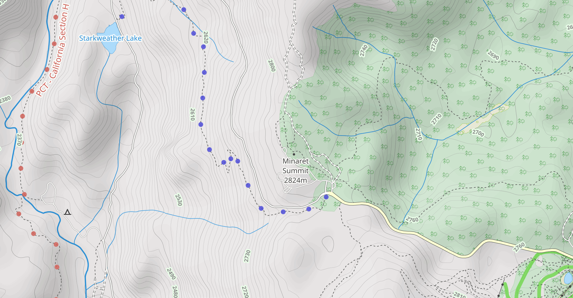 Minaret Summit Ridge to Deadman Pass OHV Route