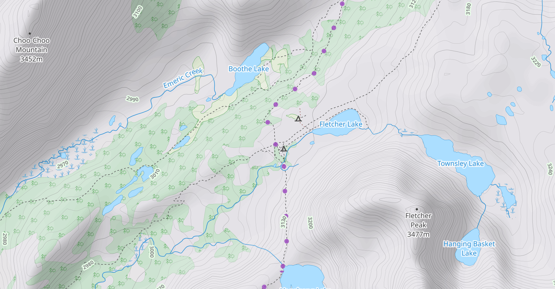 Vogelsang Camp to Merced Lake Trail