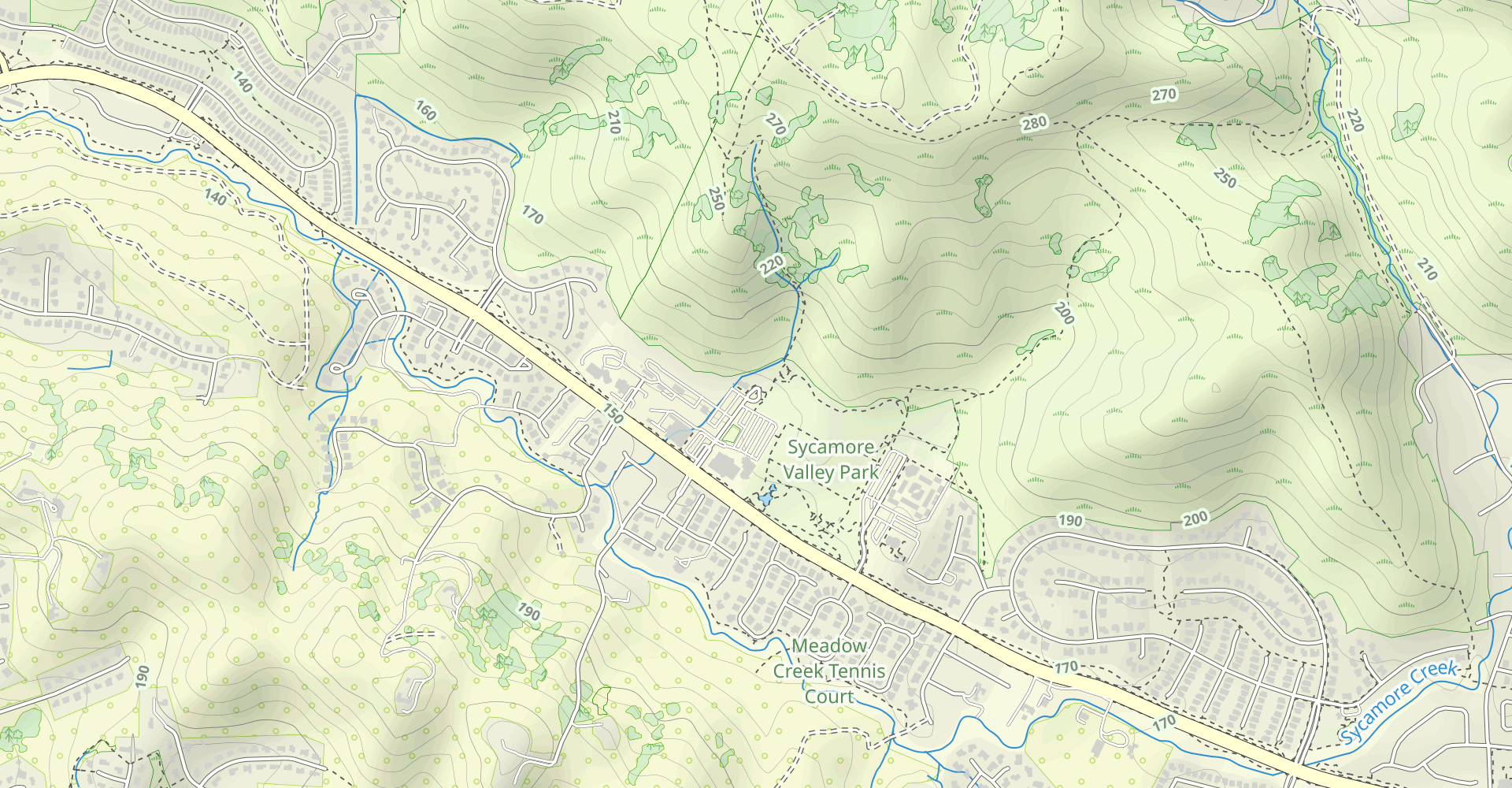 Shady Slope, Short Ridge and Sand Hill Trail