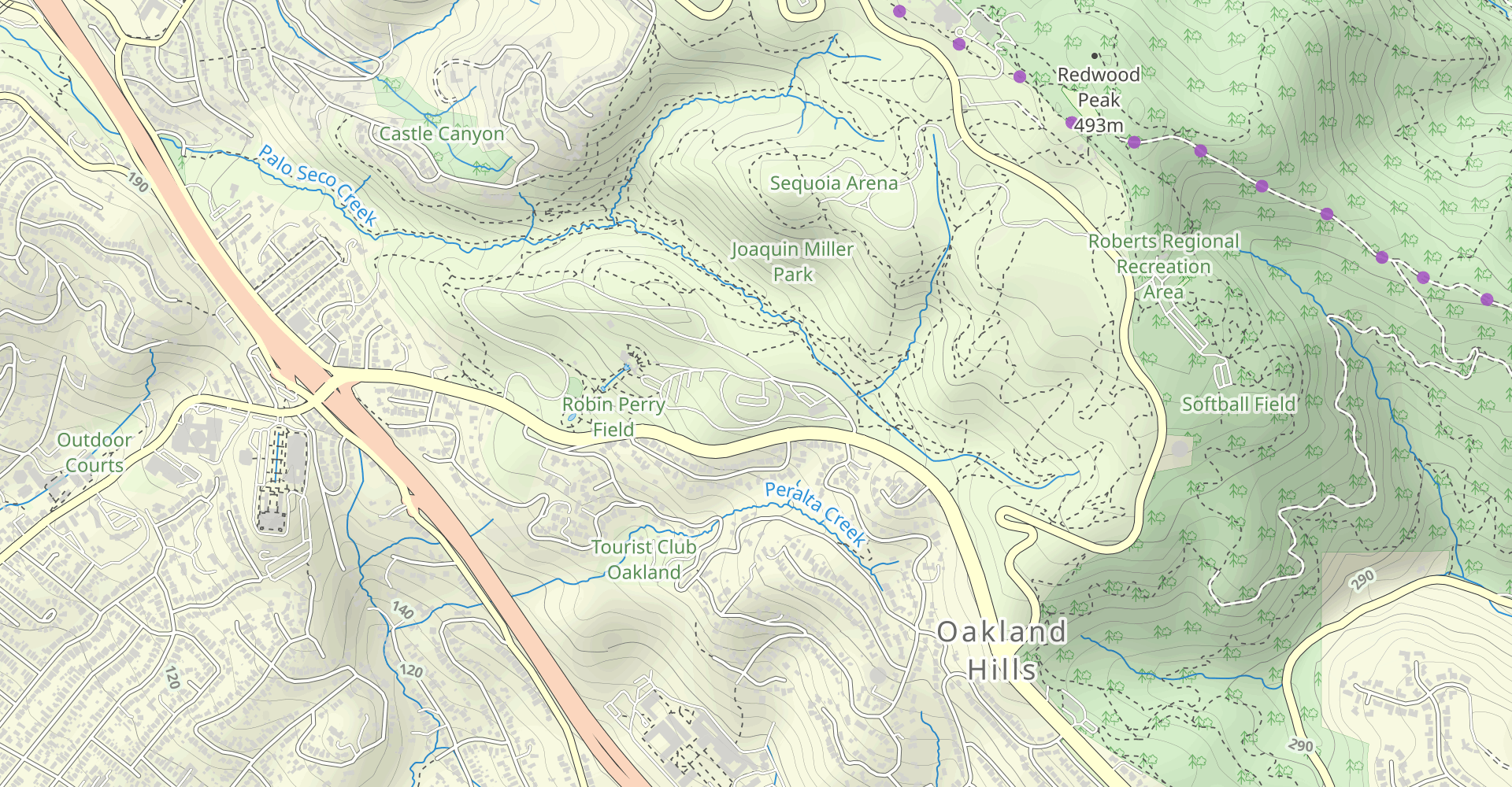 Sunset Trail to Sequoia Bayview and Big Trees Loop