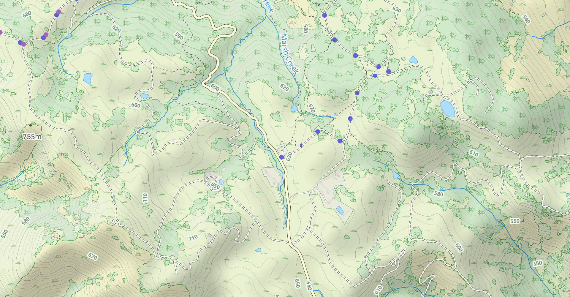 Blue Oak, Manzanita, Valley View, Colvon, Eagle, Highland Ridge, Coyote, Condor