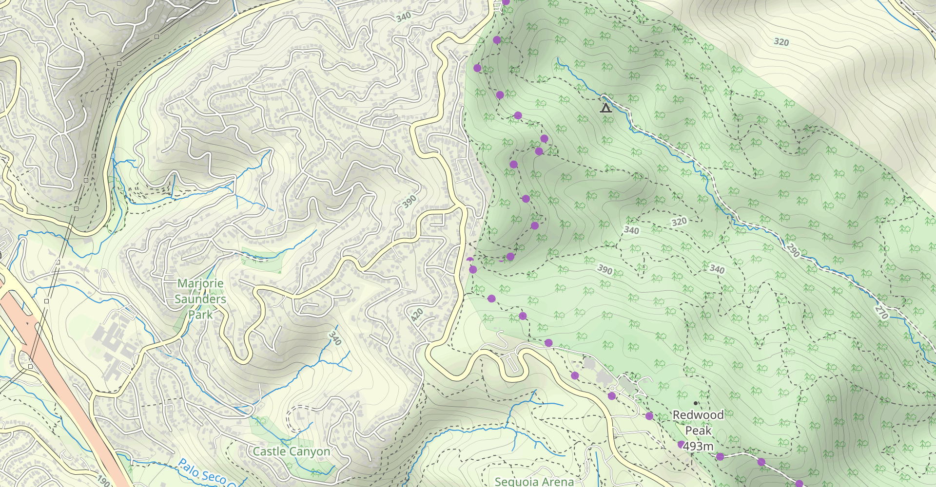 Tres Sendas, French and West Ridge Trail Loop