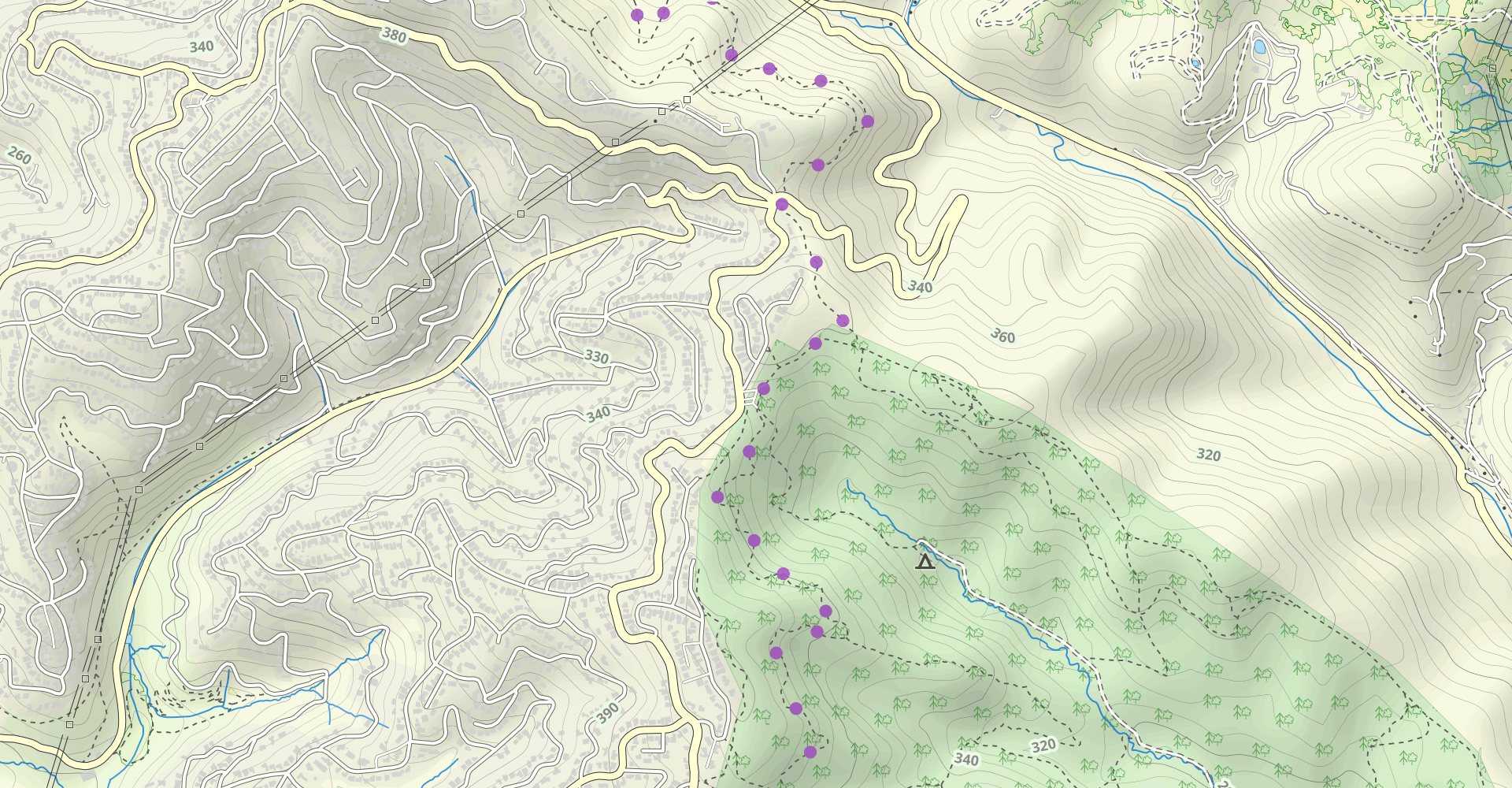 French Trail, Tres Sendas, and Stream Trail Loop