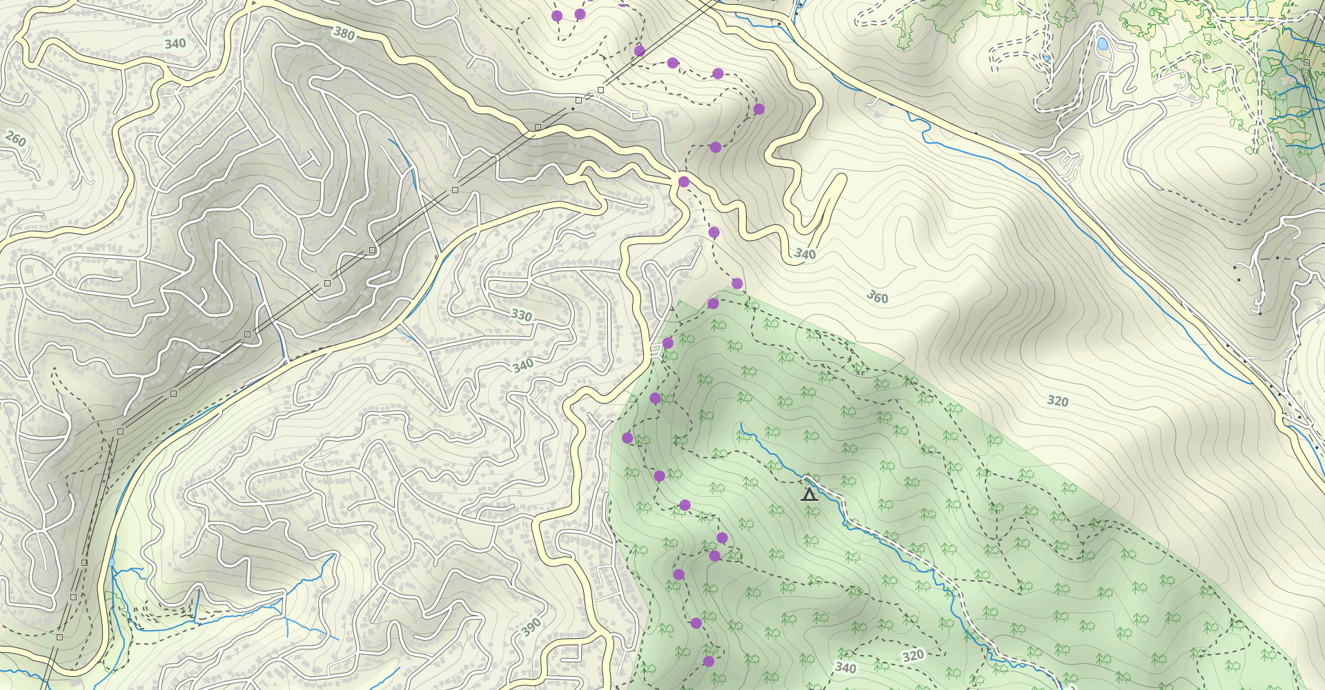 French Trail, Tres Sendas, and West Ridge Trail Loop