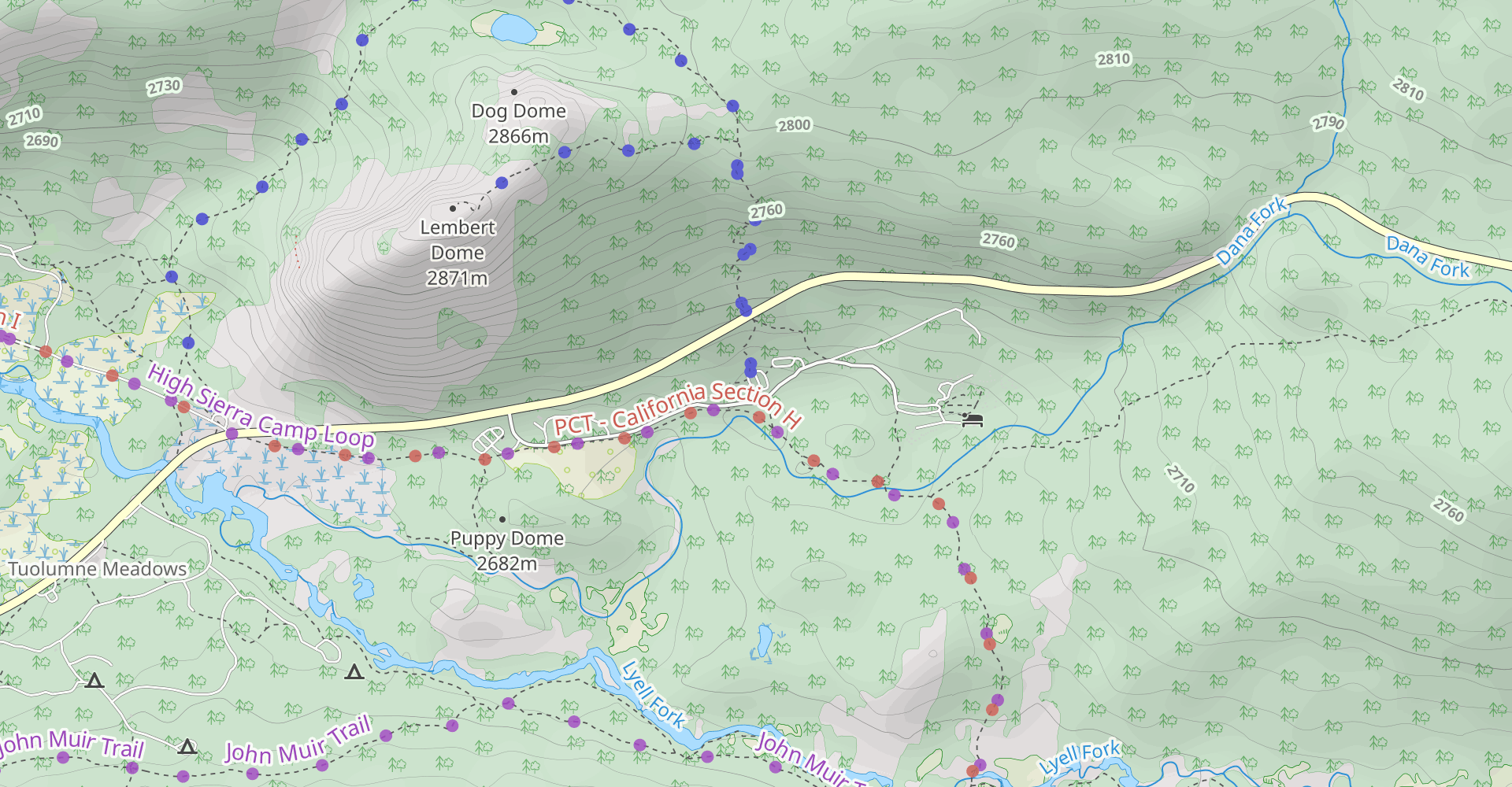 Tuolumne River Loop: Dana and Lyell Forks