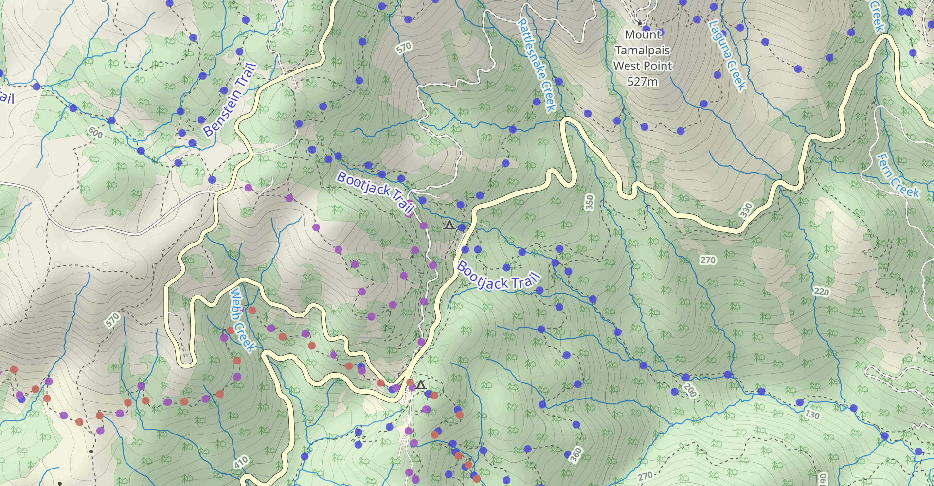 Matt Davis Trail to Wooded Knoll