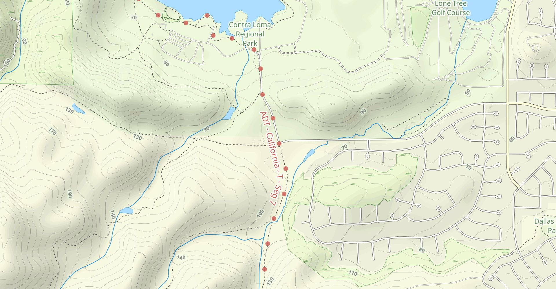 Stewartville, Ridge, Contra Loma, North Portal and Old Homestead Loop