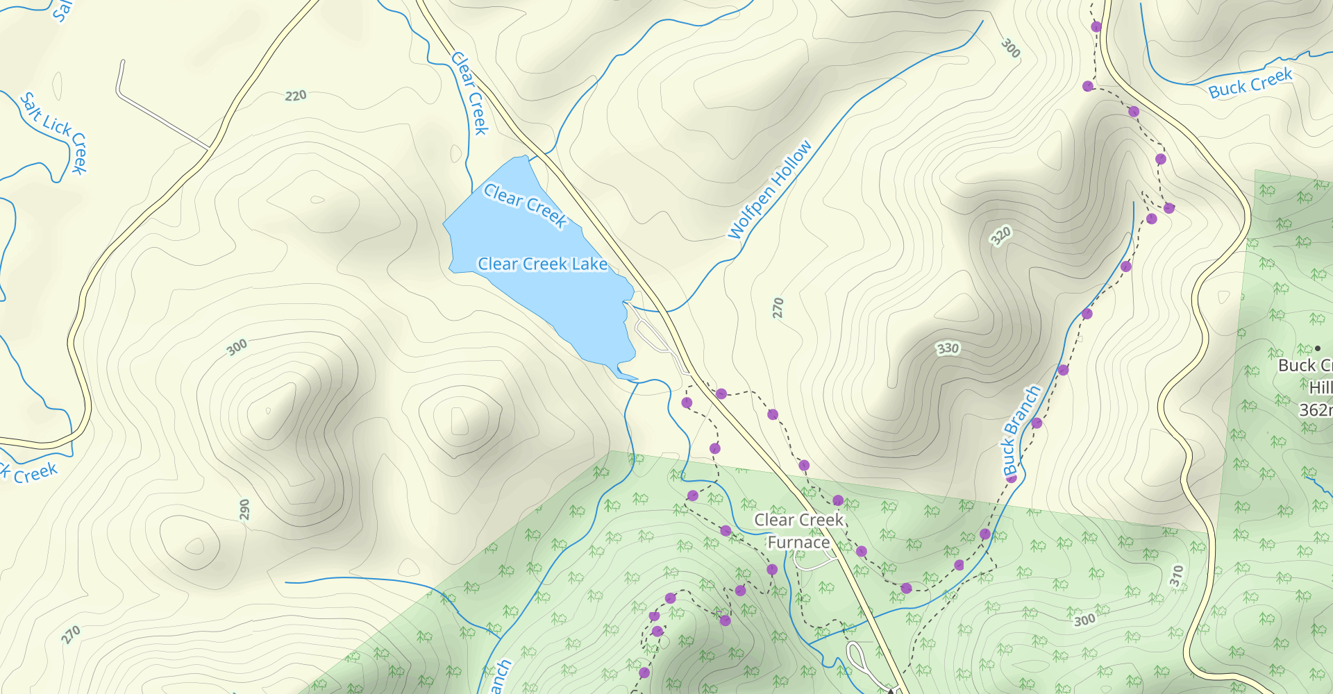 Sheltowee Trace Cave Run to Pinch Em Tight Campground