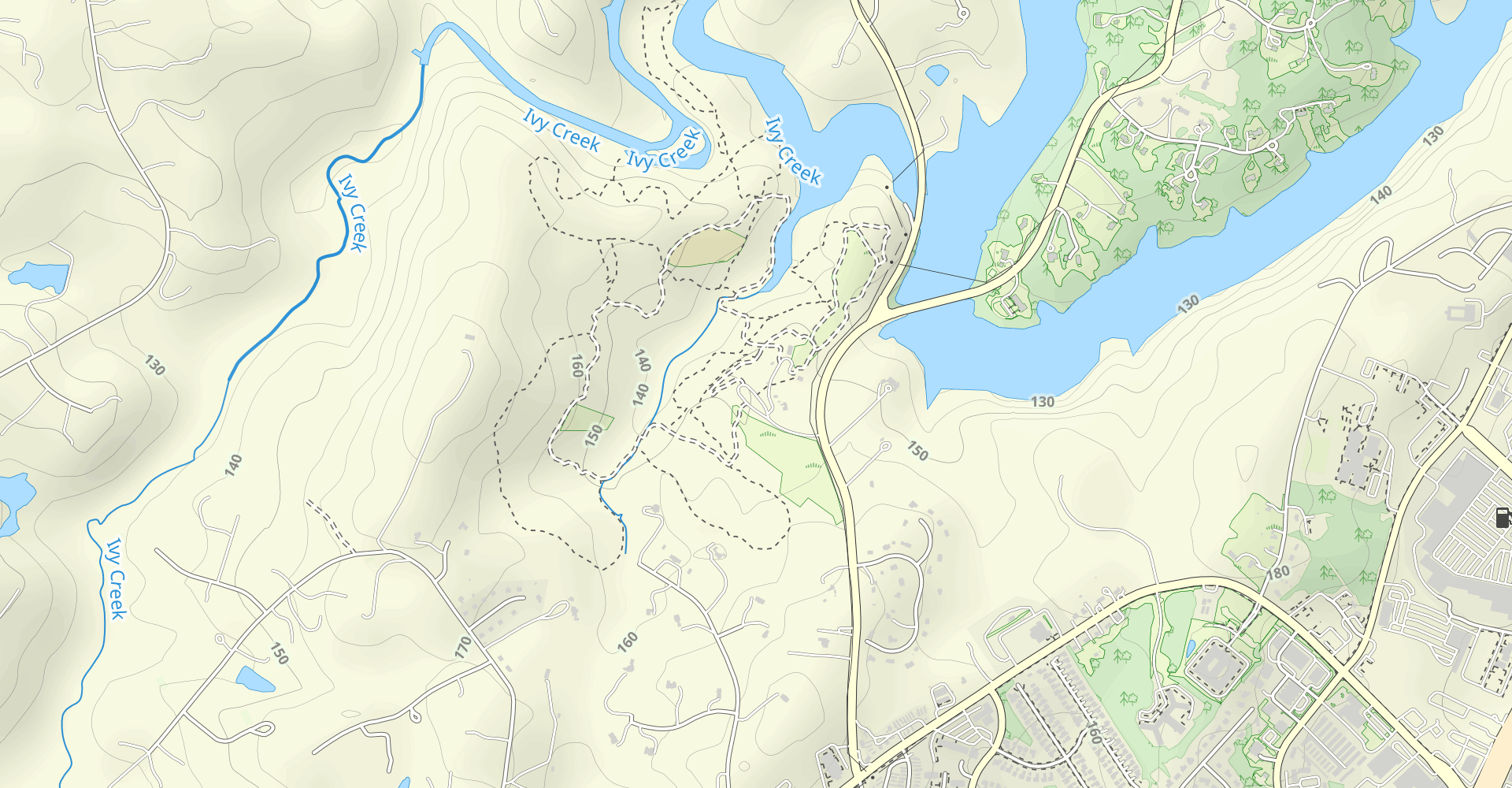 Ivy Creek Park Orange, Peninsula and Red Trail