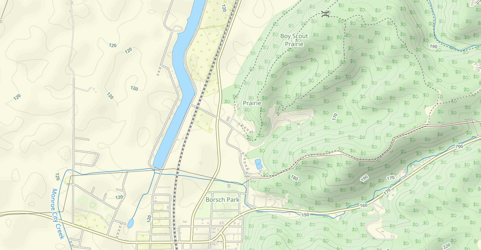 Salt Lick Trail Loop to N Meyer Ave