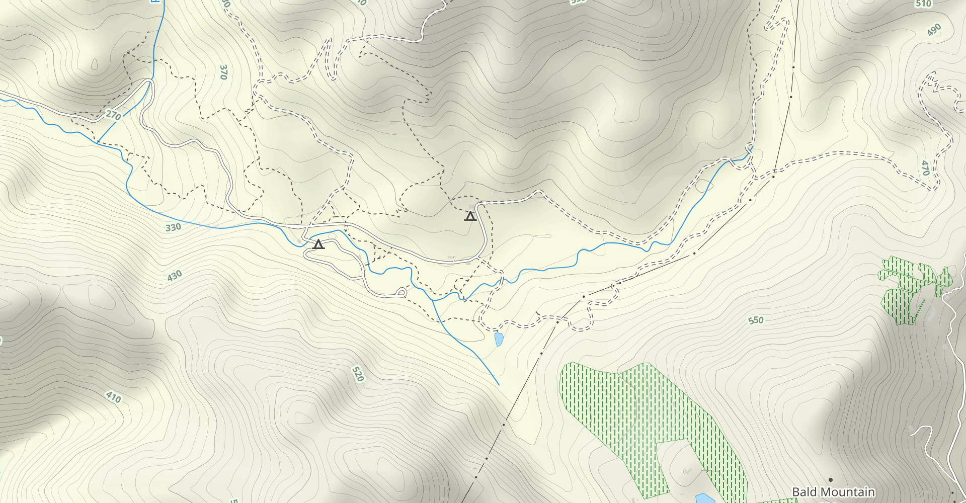 Hillside to Vista to Lower Bald Mountain Loop