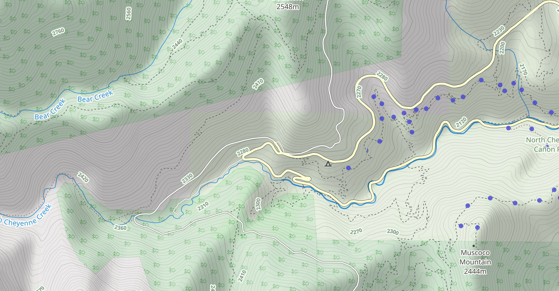 Seven Bridges, Bear Creek Trail #666 and Buckhorn Trail Loop