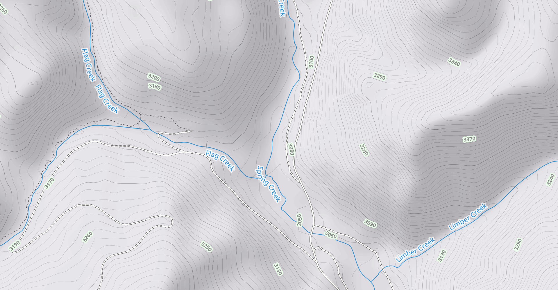 Bear Creek, Deadmands Gulch, DoubleTop, Italian Creek and Flag Creek