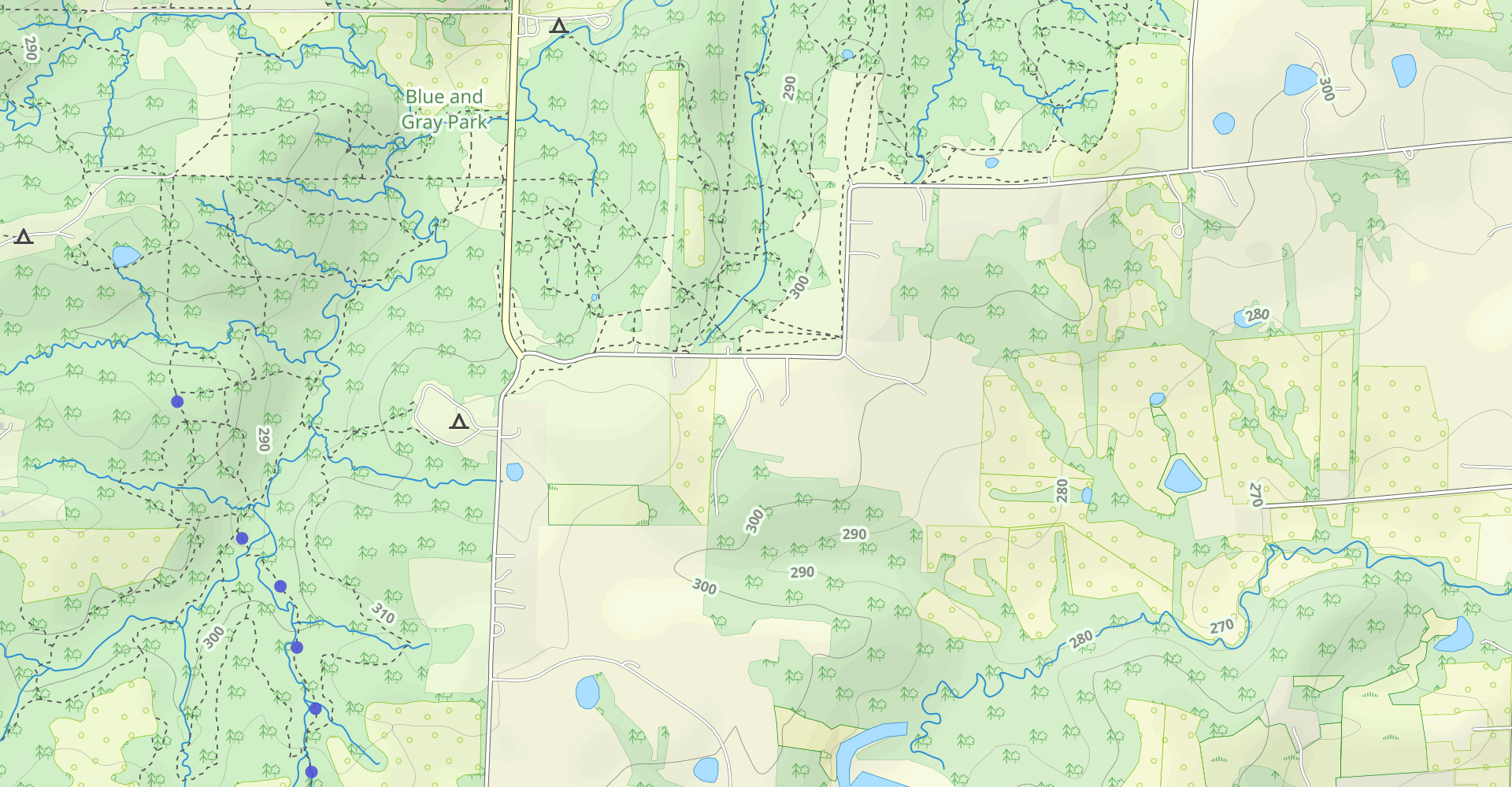 Blue and Gray Park Red Trail