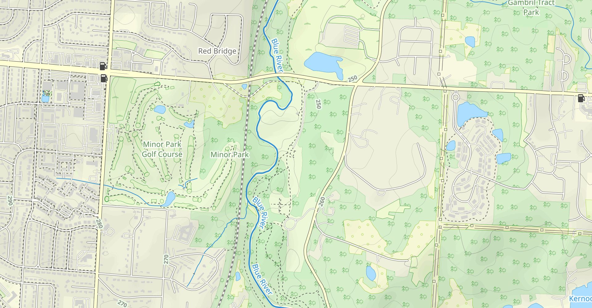 Blue River Parkway and Minor Park Trail