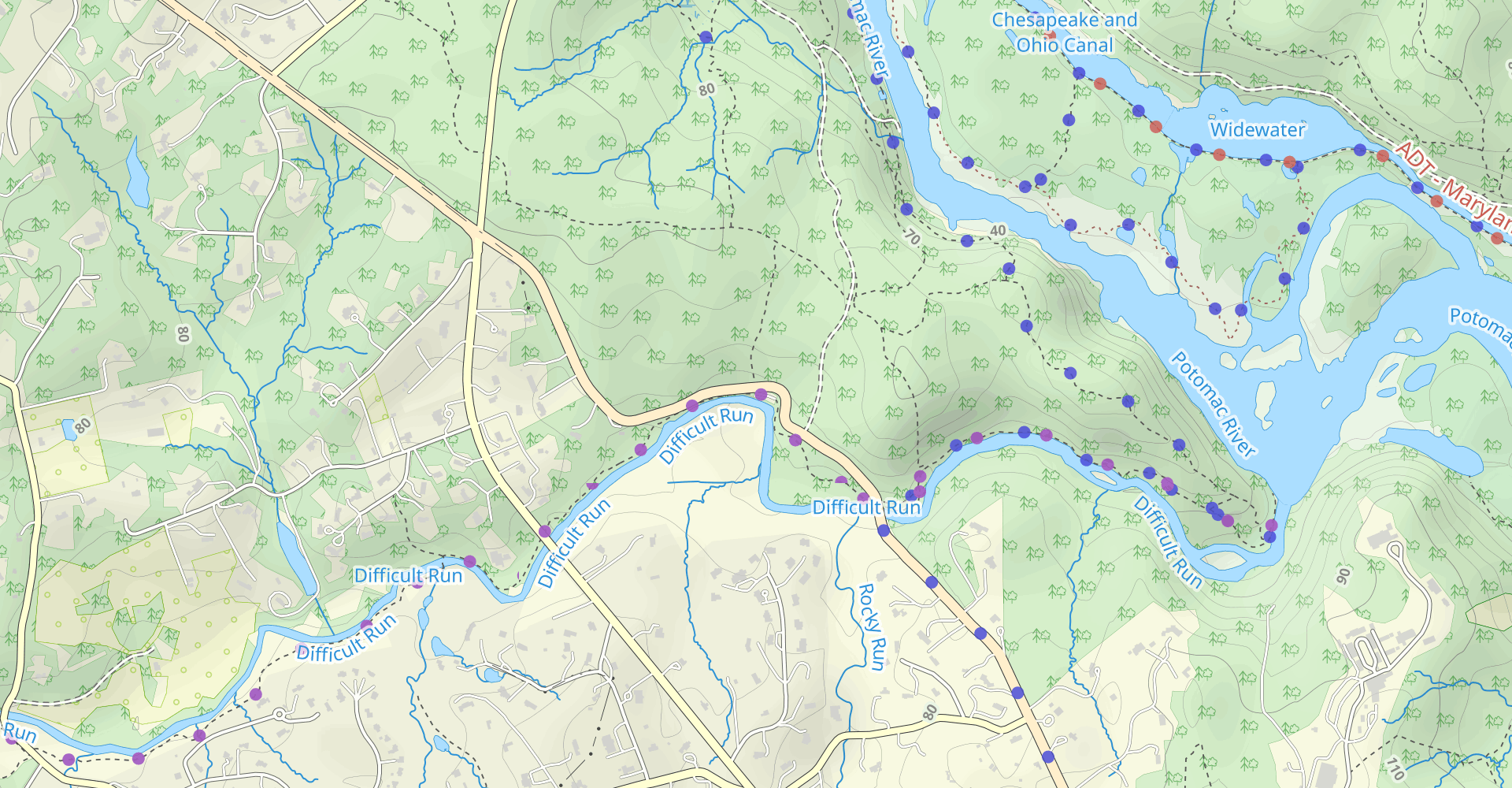Difficult Run via Georgetown Pike