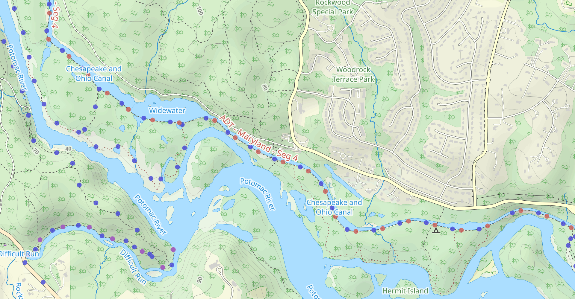 Billy Goat Trail to Great Falls Observation Platform