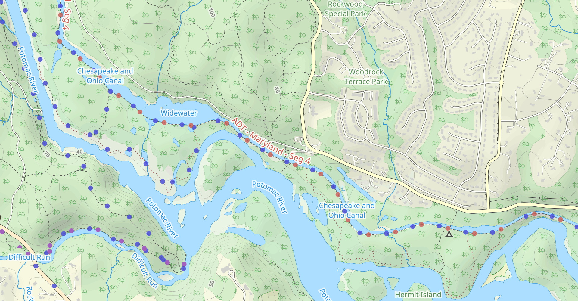 Chesapeake and Ohio Canal Trail to Great Falls Overlook