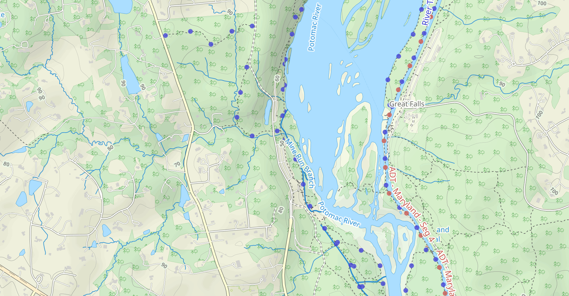 River, Ridge, CCT and Swamp Trail