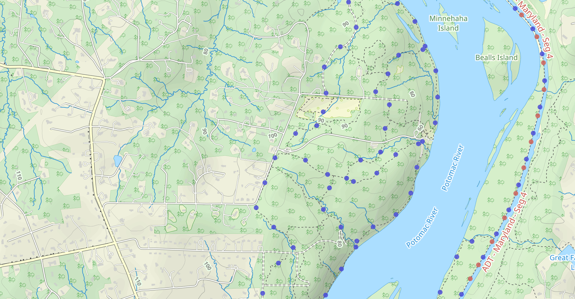 Bootlegger, Potomac Heritage and Madison's Escape Trail Loop