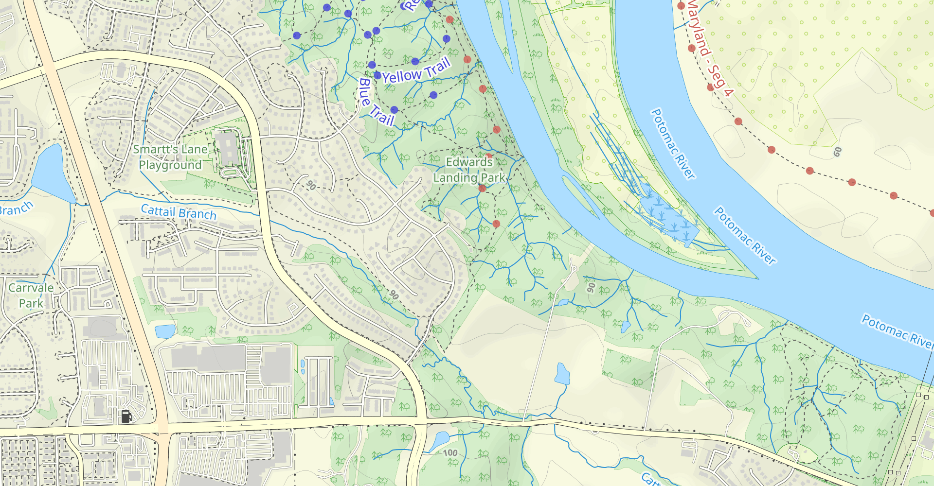 Ball's Bluff Regional Park Loop via Potomac Heritage Trail
