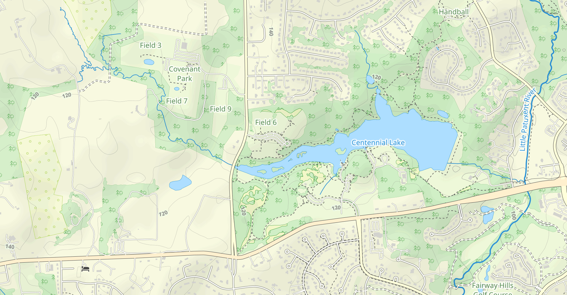 Maps of Centennial Lakes Park
