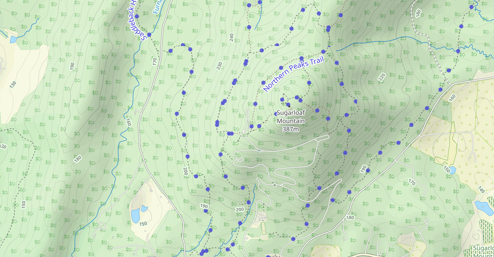 A.M. Thomas Trail to Sugarloaf Mountain