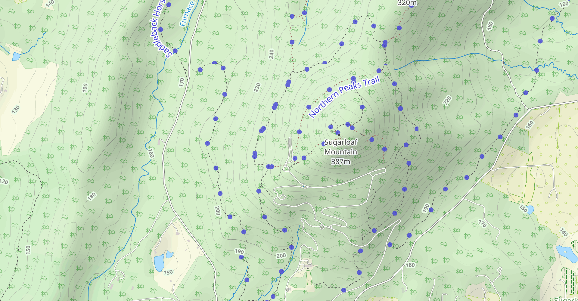 Northern Peak, Monadnock, and A.M. Thomas Loop