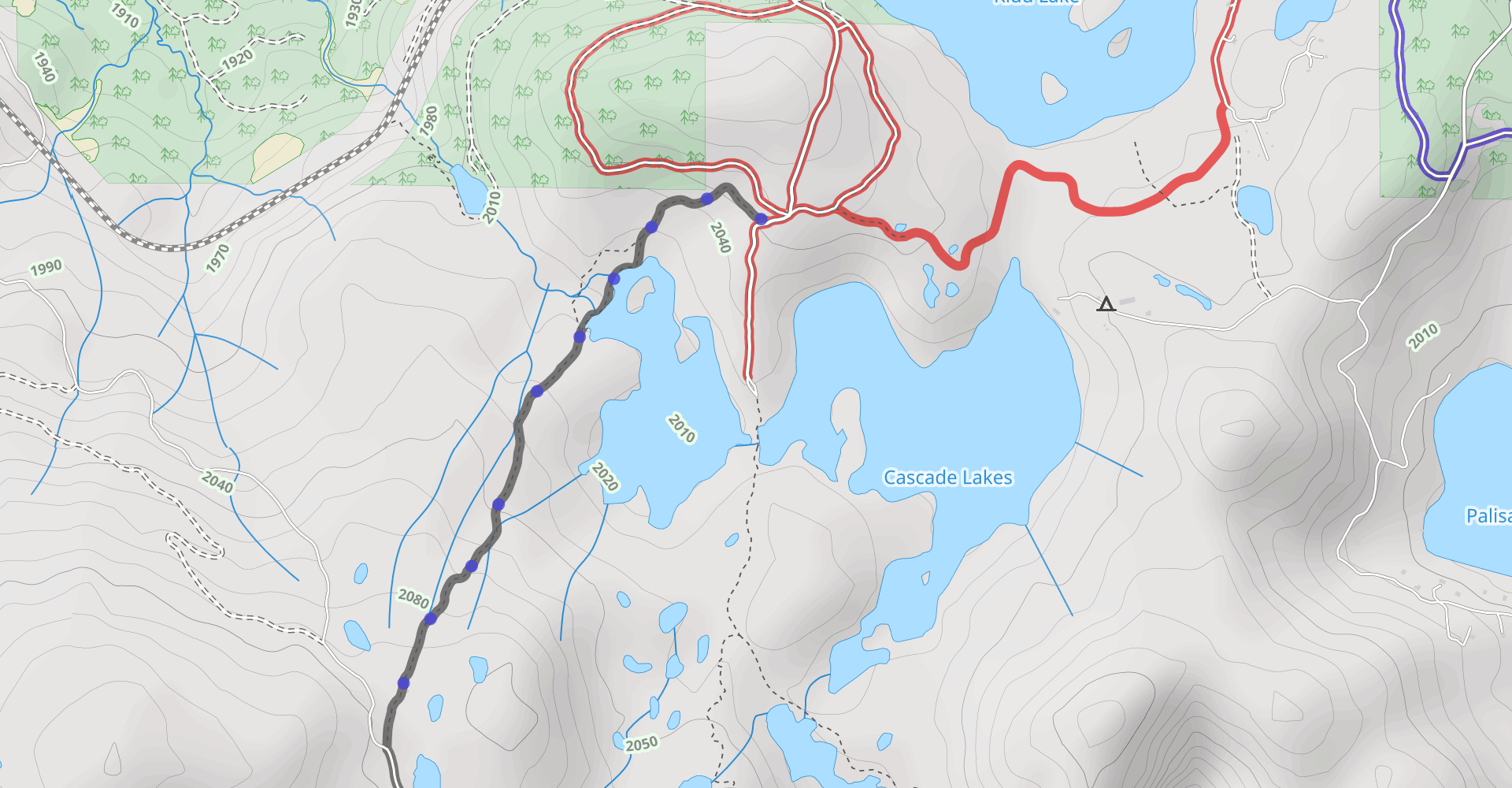 Long Lake via Palisade Creek Trail