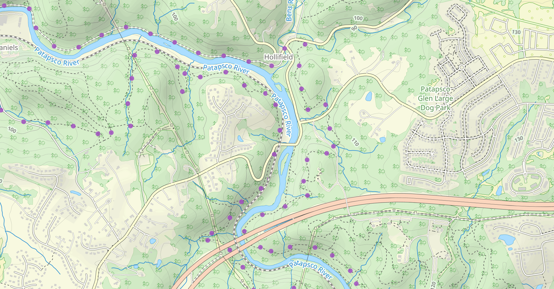 Daniels Access, Powerline and Old Main Line Trail