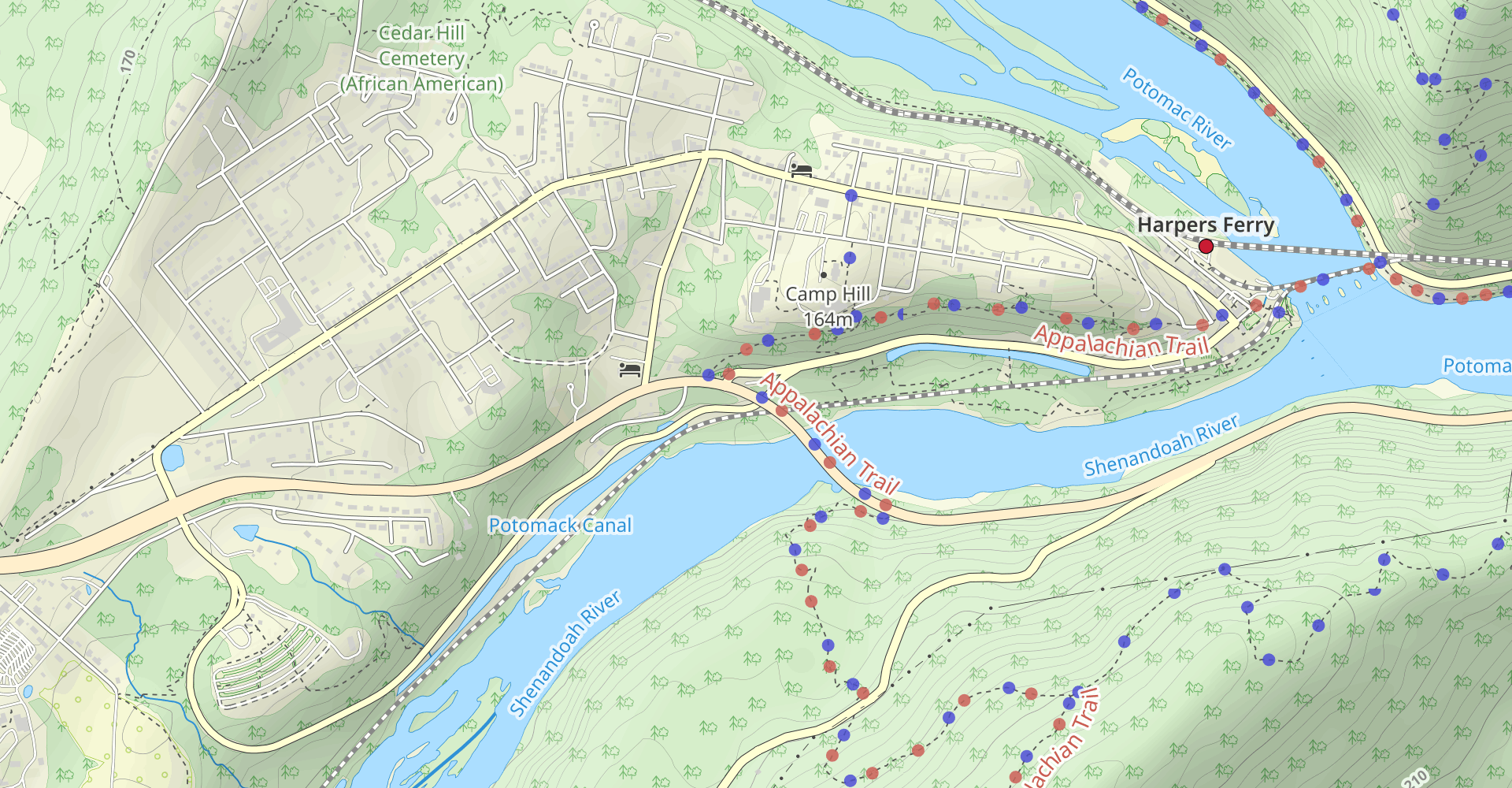 Harpers Ferry to Weverton Trail