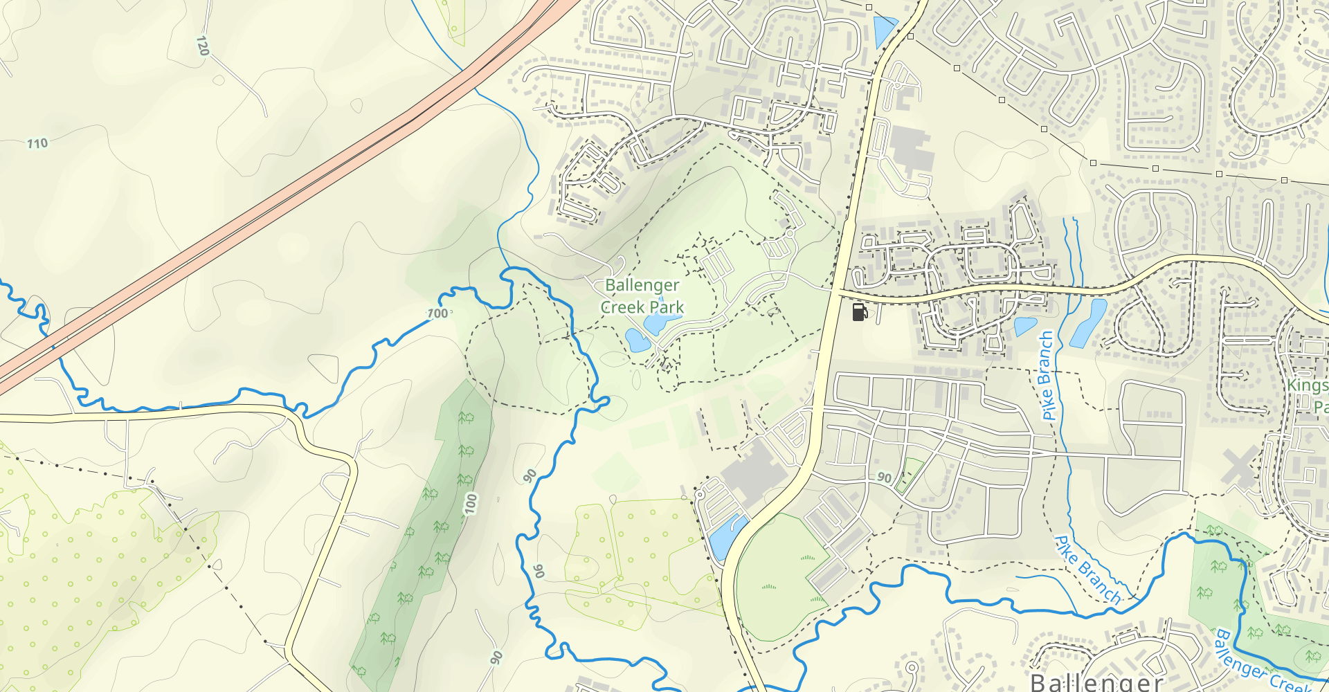 Walk the Ballenger Creek Park Trail