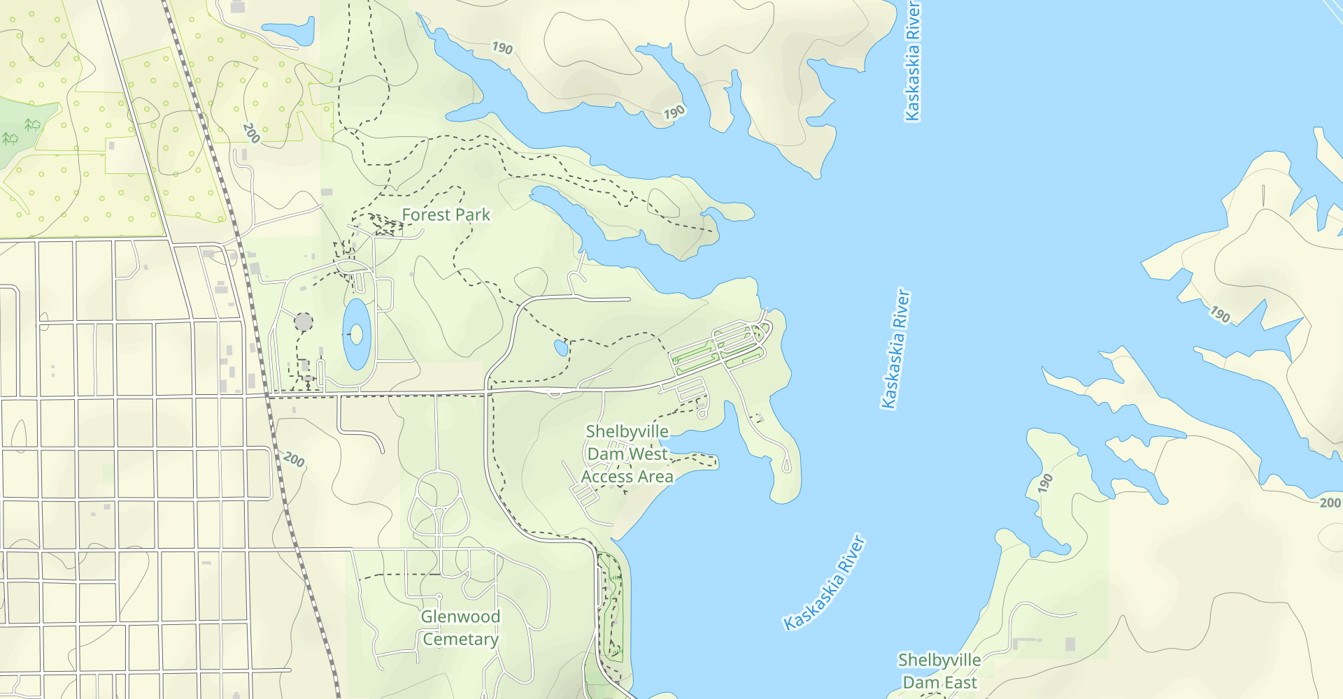 Lake General Dacey Lake Shelbyville Trail