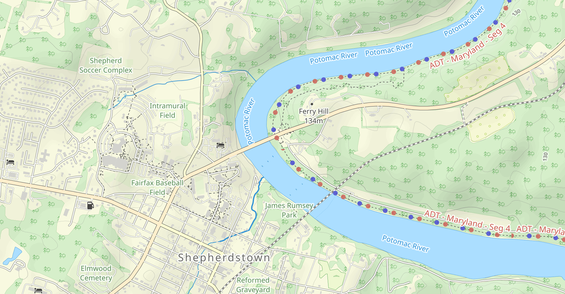 Chesapeake and Ohio Canal Trail: Shepherdstown to Harpers Ferry