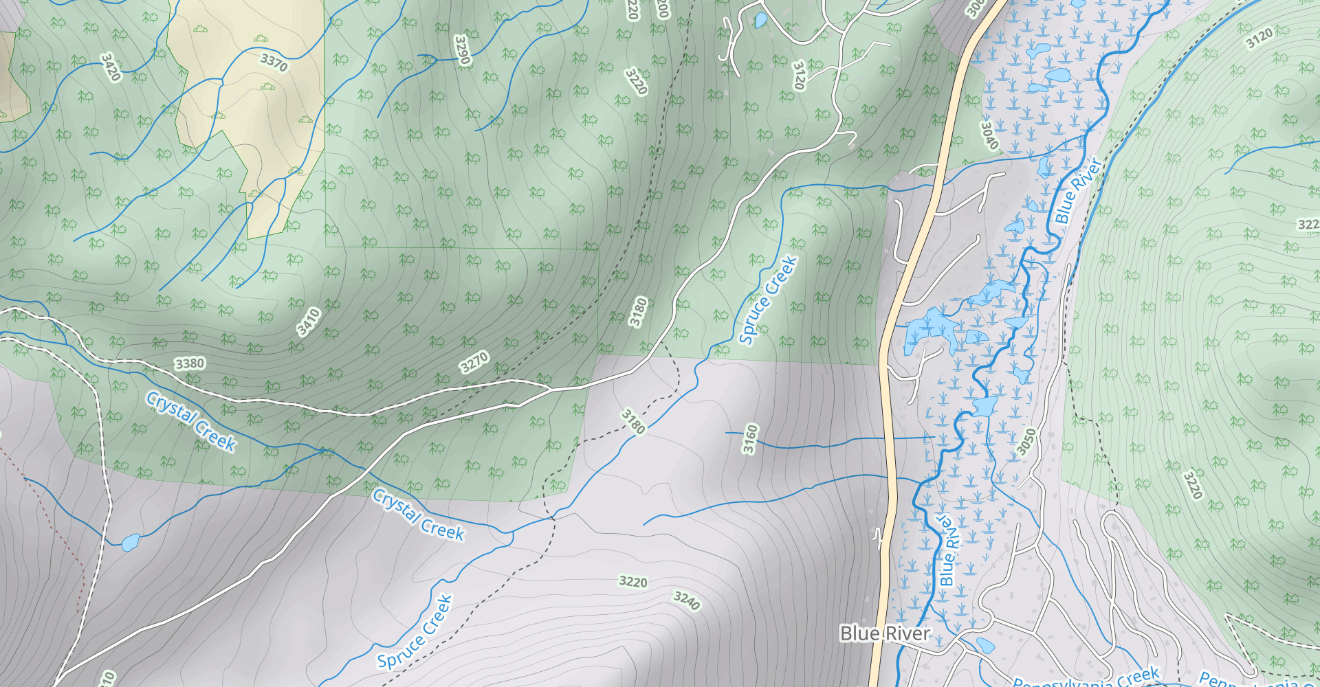 Spruce Creek Road to Mohawk Lake and Continental Falls