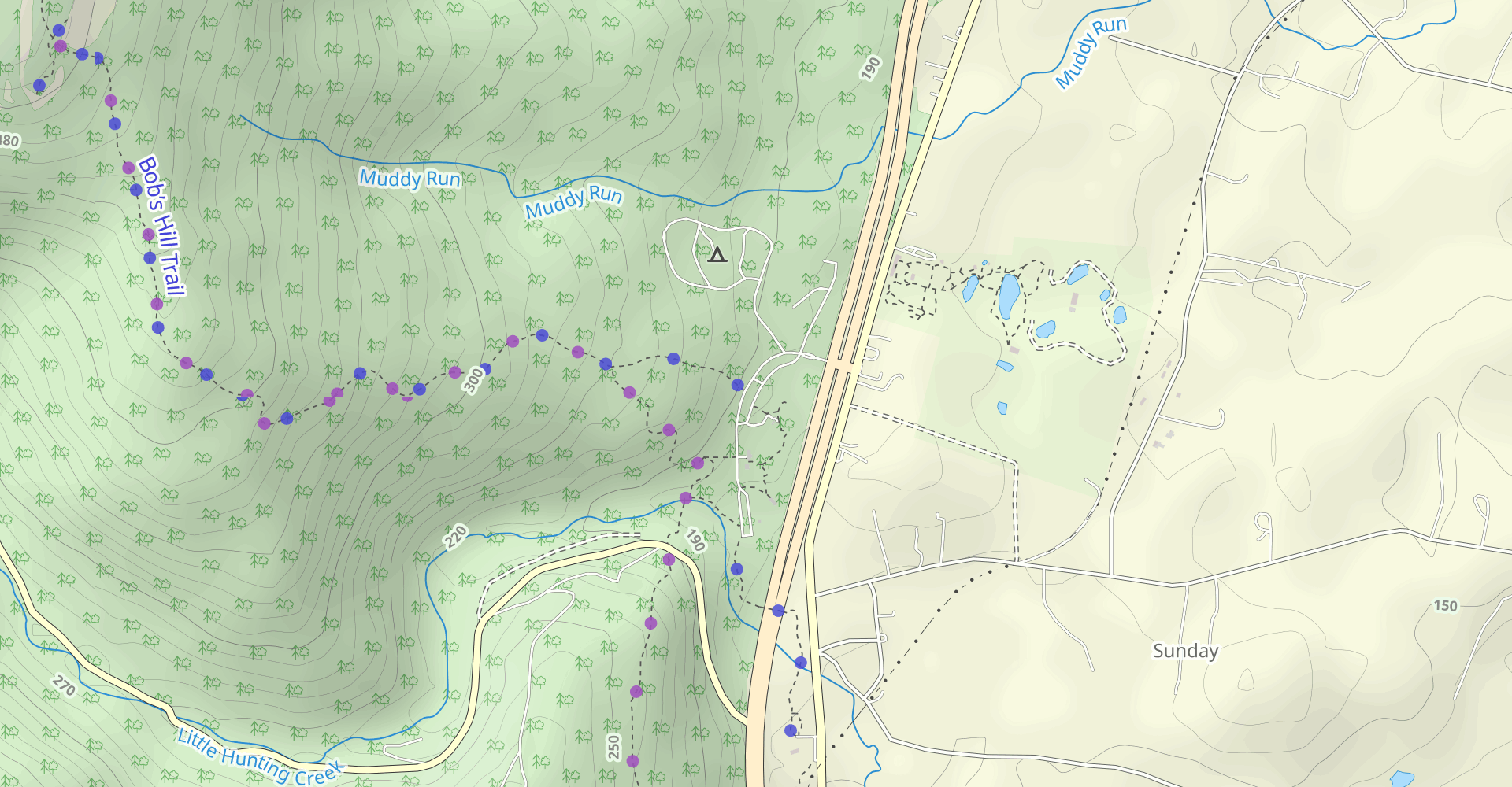 Cunningham Falls Manor to White Rock via Catoctin Trail