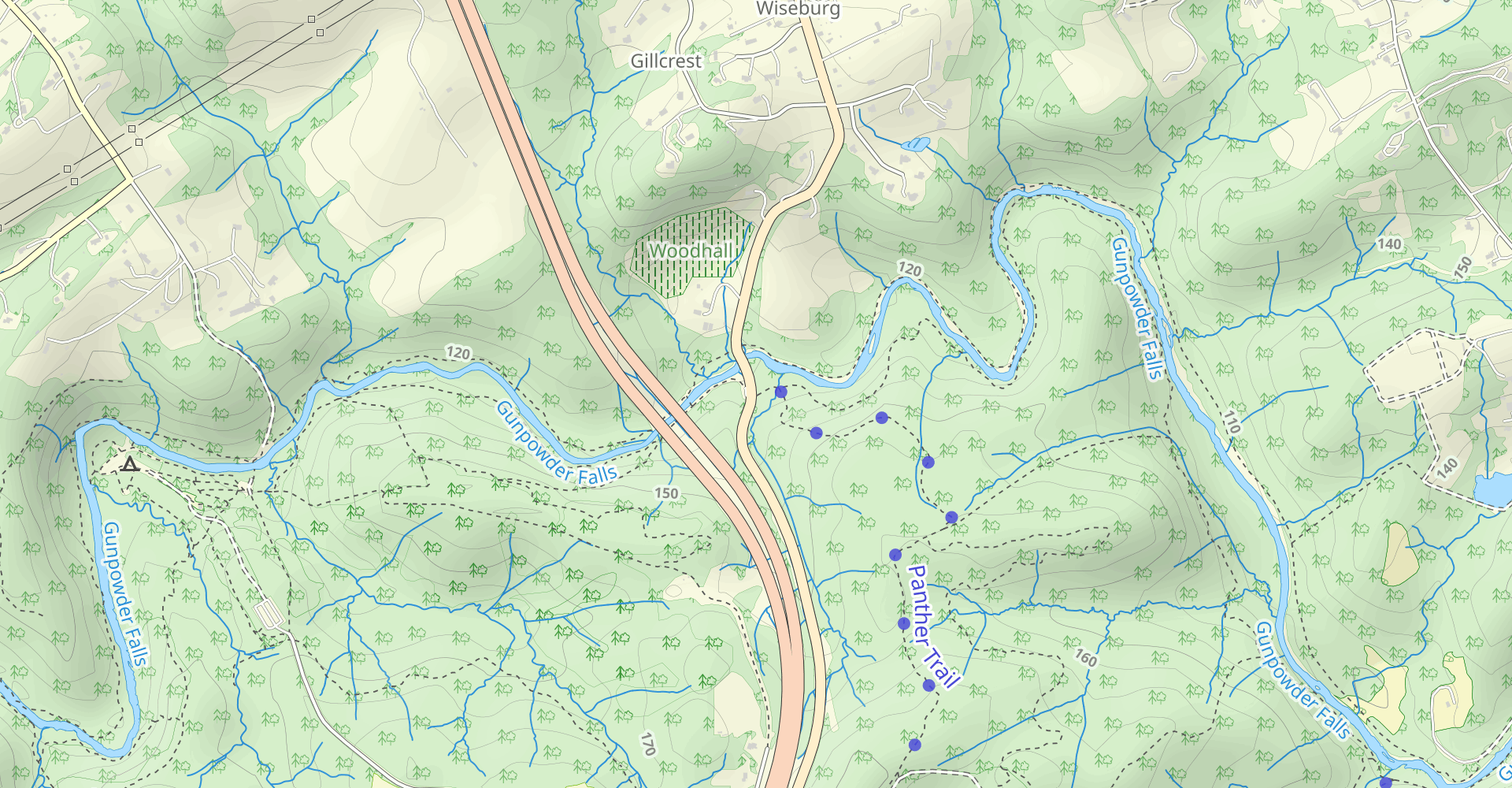 Panther Trail to Sandy Lane Trail