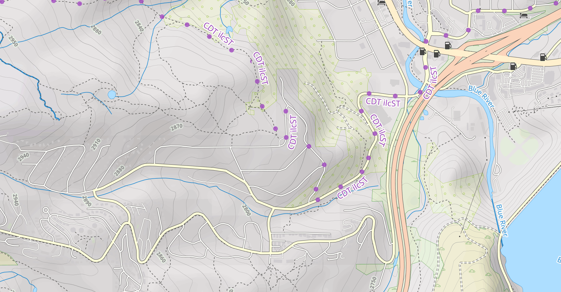 Mesa-Cortina Trail to South Willow Creek Falls