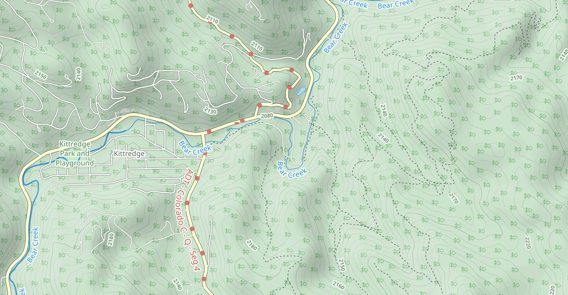 Picnic, West Ridge, Bear Creek and Meadow View Loop